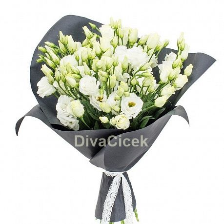 Beyaz lisianthus Buket